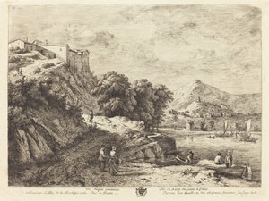 View of Aqua Pendente on the Road from Siena to Rome by Jean Jacques de Boissieu