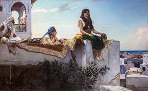 Evening on the Terraces (Morocco) by Jean Joseph Benjamin Constant