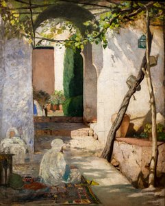 Moroccan Courtyard, before 1880 by Jean Joseph Benjamin Constant