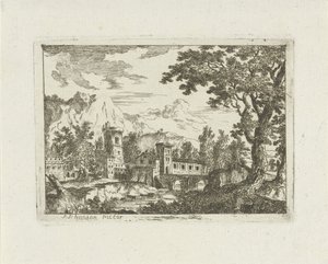 Stone Buildings by a River