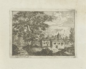 Fortified House by a Waterfall
