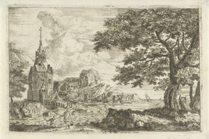 Fishermen by a Church on a Coast