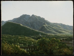 View of Bridge and the Town of Cava, Kingdom of Naples by Jean Joseph Xavier Bidauld