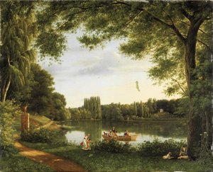 View of the Lake of Ermenonville by Jean Joseph Xavier Bidauld