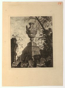 Pyramide Surmounted by a Monumental Vase, from "Collection of Various Subjects of Vases, Tombs, Ruins and Fountains, Useful to Artists..."