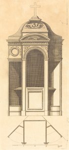 Plan and Elevation of the Most Beautiful Confessionals of Paris, Very Faithfully Measured by Jean Le Blond