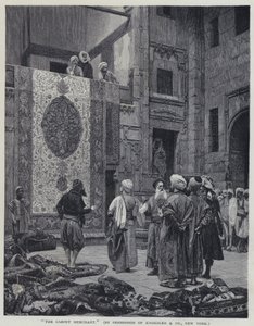 The Carpet Merchant by Jean Leon (after) Gerome