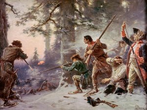 Battle on Snowshoes 1757 by Jean Leon Gerome