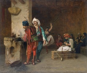 Cafe House, Cairo Casting Bullets by Jean Leon Gerome