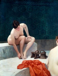 Two Women Bathing by Jean Leon Gerome