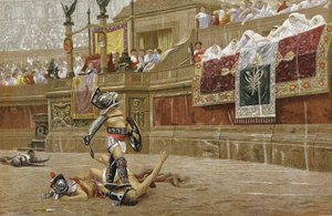 Gladiators in the Roman Arena: Spectators Giving the 