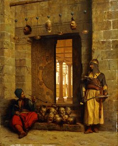 Heads of the Rebel Beys at the Mosque-El Assaneyn by Jean Leon Gerome