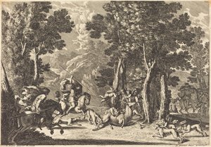 A Stag Hunt by Jean Lepautre