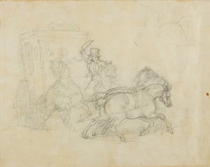 A Stagecoach Drawn by Five Horses