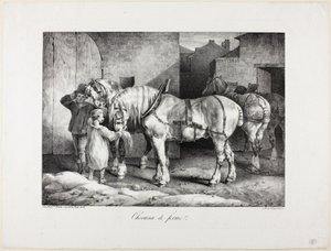 Farm Horses by Jean Louis André Théodore Géricault