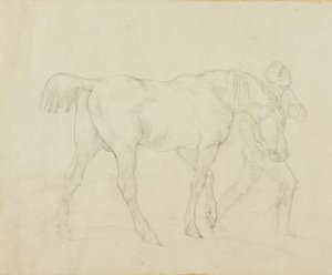 Groom Leading a Horse by Jean Louis André Théodore Géricault