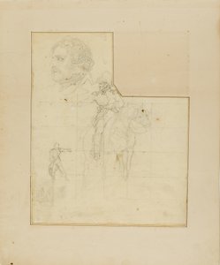 Mounted Officer and Other Sketches