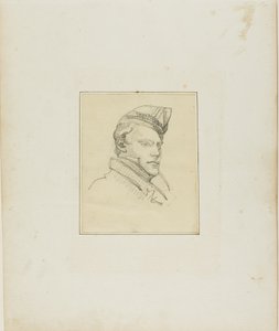 Portrait of a Young Man Wearing a Military Cap