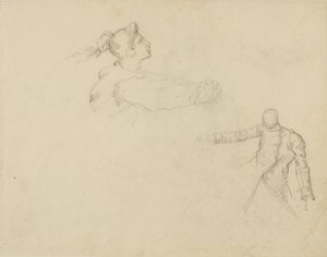 Studies of a Woman and a Soldier by Jean Louis André Théodore Géricault