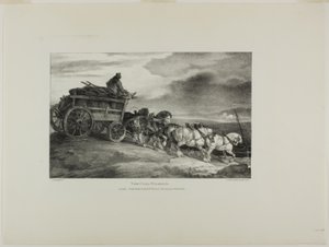 The Coal Wagon, plate 7 from Various Subjects Drawn from Life and on Stone (The English Suite) by Jean Louis André Théodore Géricault