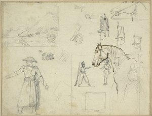 Various Studies by Jean Louis André Théodore Géricault