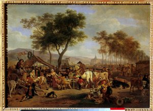 Fair at the entrance of a village