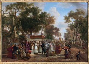 The Corpus Christi procession in a village