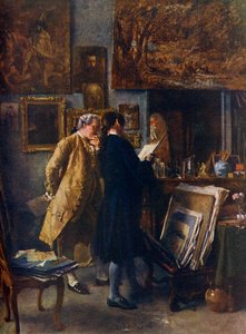 An Artist showing his Work, c1850