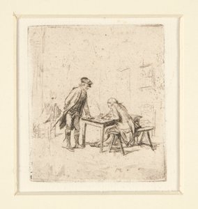 The Report and Harlequin by Jean Louis Ernest Meissonier