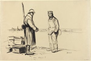 -Am Rhien? -Ya. by Jean Louis Forain