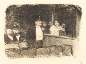 At the Theatre by Jean Louis Forain