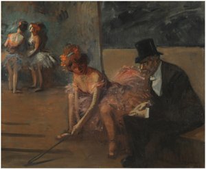 Dancer with an Admirer behind the Stage
