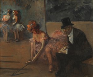 Dancer and Admirer Behind the Scene