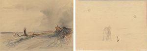 Devastated Land (recto); Figures in a Landscape (verso)