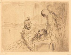 Fainting at the Hearing by Jean Louis Forain