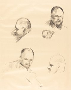 Four Sketches of Ambroise Vollard by Jean Louis Forain