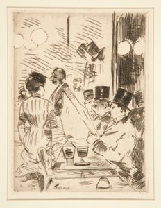 The Cafe of the New Athens by Jean Louis Forain