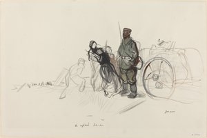 The German Retreat by Jean Louis Forain