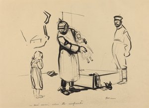 To Paris. -me too, I have children by Jean Louis Forain