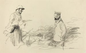 Poilu Acknowledging German Soldier by Jean Louis Forain