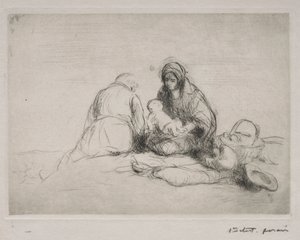 Rest on the Flight into Egypt by Jean Louis Forain