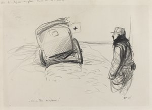 On the Line of Fire by Jean Louis Forain