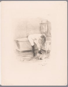Woman Undressing in the Bathroom