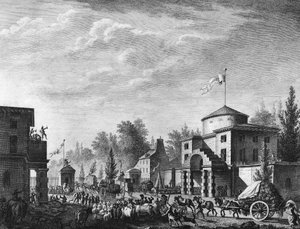 French Revolution: Free entry of the barrier of Paris on May 1