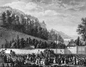 French Revolution: The ladies of the Halle go to Versailles for the king on October 5