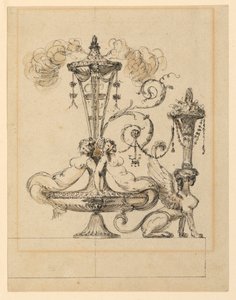 Design for a Decorative Arabesque by Jean Louis Prieur the Younger