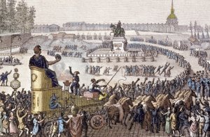 1st Celebration of Liberty in Paris on April 15 by Jean Louis the Younger Prieur