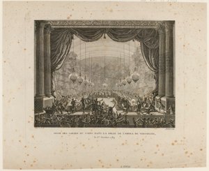 Feast of the Bodyguards, Flanders Regiments, Montmorency Dragoons and National Guards of Versailles by Jean Louis the Younger Prieur