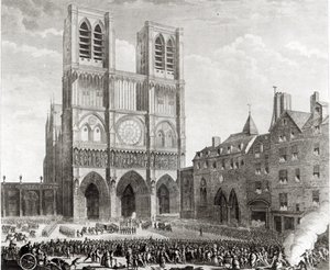 Thomas de Mahy (1744-90) Marquis of Favras Making Honourable Amends Before Notre-Dame, Engraved by Pierre Gabriel Berthault (1737-1831) by Jean Louis the Younger Prieur