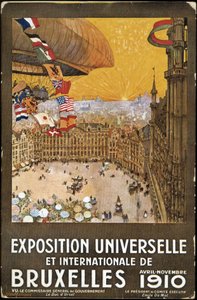 World and International Exhibition in Brussels, poster by Jean Malvaux by Jean Malvaux